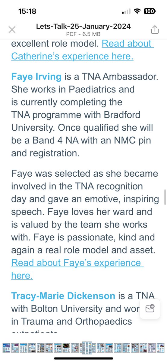WOW! Look at me in the Staff bulletin! I still can’t believe this is me actually writing this! This TNA role has changed my entire world! I am so fortunate for <a href="/Jessiex01409/">Jessica Beattie</a> who pushes me to be a better person! <a href="/BTHFT/">Bradford Teaching Hospitals NHS FT</a> <a href="/bthftpaeds/">BTHFT Paediatrics</a> I owe my entire career! #tna#tnaapprection