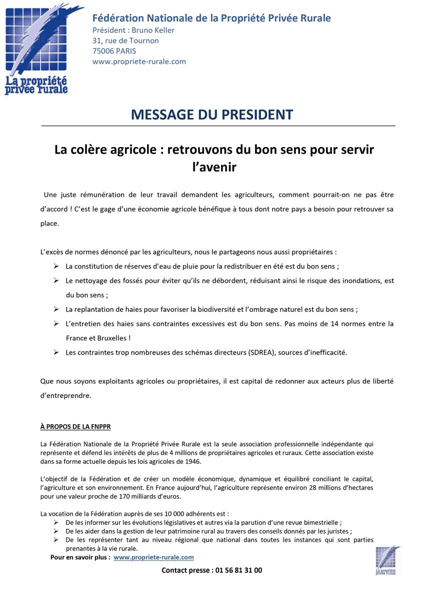 Fédération Nationale de la Propriété Privée Rurale tweet media