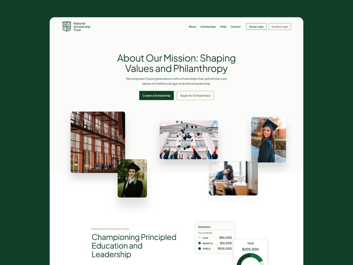 12. 

Another landing page from a scholarship fund website. 

#daretoshare24