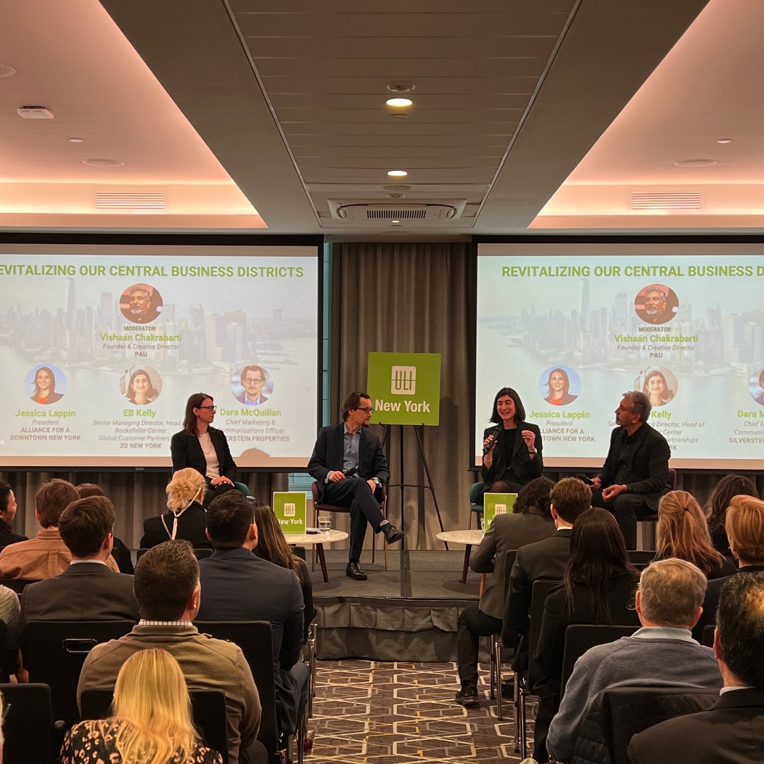 What worked over prior NYC bouncebacks? W/Vishaan Chakrabarti, Founder/Creative Director, PAU; EB Kelly, senior MD/Head of Rockefeller Center Global Customer Partnerships, ZO NY; Jessica Lappin, president, Alliance for Downtown NY and Dara McQuillan, CMO at Silverstein.