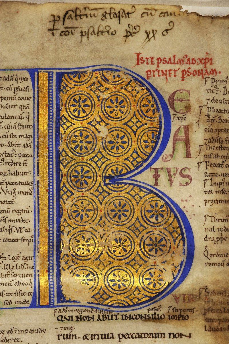 The Mappa Mundi &amp; Chained Library will re-open on Monday 29 January with the new exhibition 'Illuminate' - a celebration of different forms of light found in the cathedral.

herefordcathedral.org/Event/illumina…

📷 An illuminated ‘B’ taken from the twelfth century Glossed Psalms