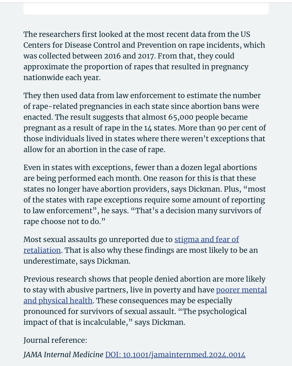 Näin arvokonservatiivi oikeisto vie naisilta oikeudet ”perinteisten arvojen” nimissä, kiitos Trumpin. USAssa raiskauksesta alkunsa saaneita raskauksia viedään pakkosynnytykseen. Aborttikielto-osavaltioiden raiskausraskauksien määrä heinäkuun 2022 jälkeen on arvioitu 65 000ksi. 1/