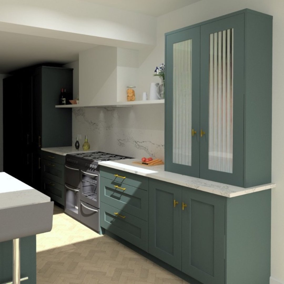 Hand crafted and built to last, another kitchen complete 🍽️

Swipe to see the render from the design stage.

#kitchendesign #interiordesign #twickenham