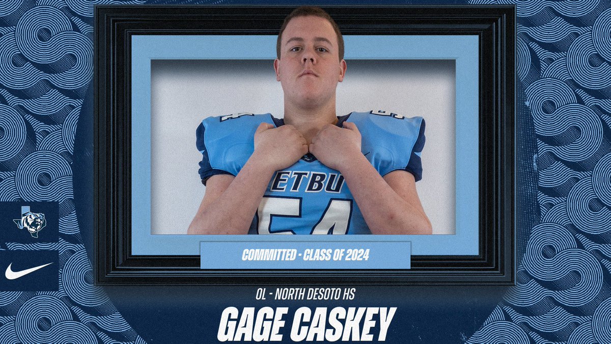 Gage Caskey (@gagecaskey54) on Twitter photo 318➡️903. Committed.
<a href="/ETBUCoachRu/">Coach Ruzicka</a> @ETBUcoachstang <a href="/jaylonjackson10/">Jaylon Jackson</a> <a href="/coachrsmith12/">Coach Ryan Smith</a>
<a href="/CoachDunn1/">Dennis Dunn</a> <a href="/MrCoachWilson/">Macho Camacho</a> <a href="/MattParker_03/">Matt Parker</a> <a href="/CoachLMorrison/">Logan Morrison</a>
<a href="/NDGriffinFB/">North DeSoto Football</a> <a href="/ETBU_Football/">ETBU Football</a> 318➡️903. Committed.
<a href="/ETBUCoachRu/">Coach Ruzicka</a> @ETBUcoachstang <a href="/jaylonjackson10/">Jaylon Jackson</a> <a href="/coachrsmith12/">Coach Ryan Smith</a>
<a href="/CoachDunn1/">Dennis Dunn</a> <a href="/MrCoachWilson/">Macho Camacho</a> <a href="/MattParker_03/">Matt Parker</a> <a href="/CoachLMorrison/">Logan Morrison</a>
<a href="/NDGriffinFB/">North DeSoto Football</a> <a href="/ETBU_Football/">ETBU Football</a>