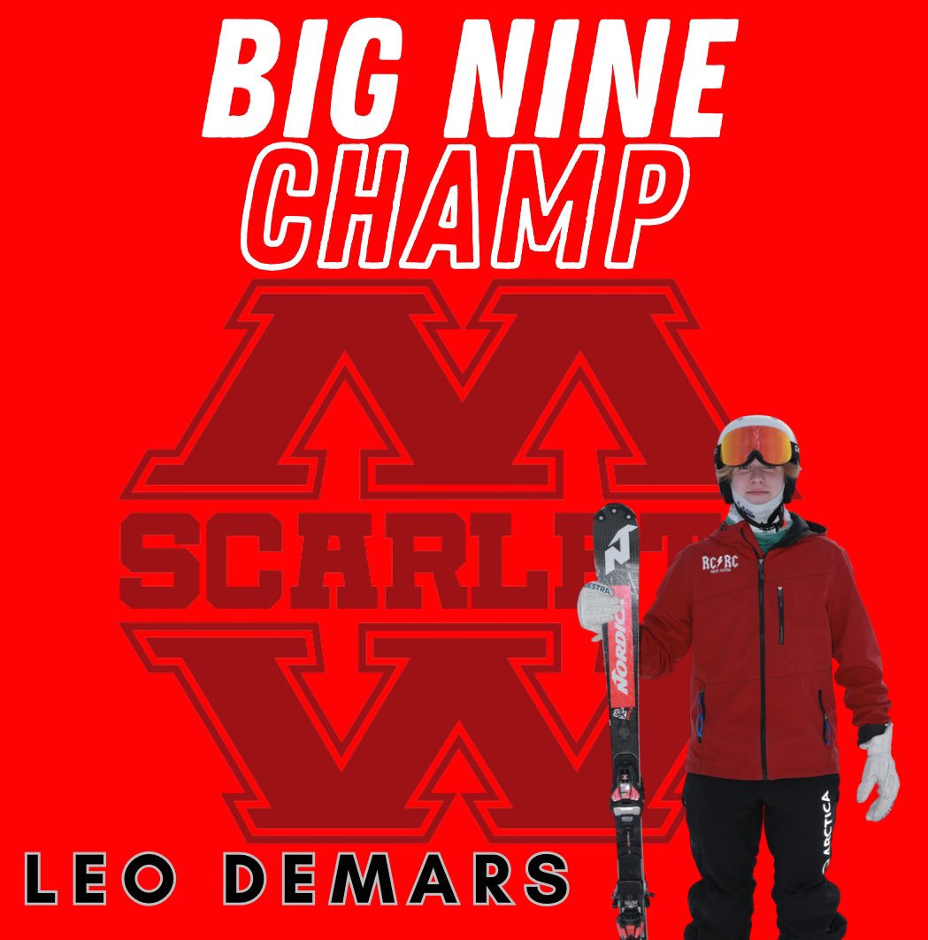 Shoutout to Leo DeMars on his Big Nine Championship in Alpine Ski!  Way to go Leo!