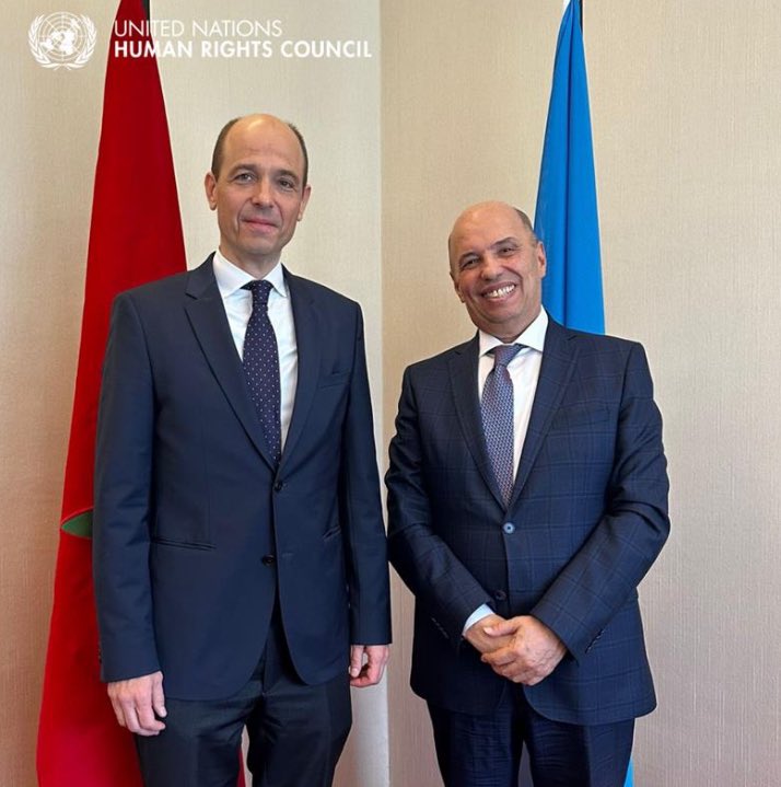 Human Rights Council President Omar Zniber met Alexander Marschik, Chair of the @UN General Assembly’s 3rd Committee, to share insights on promoting coordination & collaboration 🇺🇳

They also discussed the need to overcome geopolitical tensions to lessen today’s global threats.