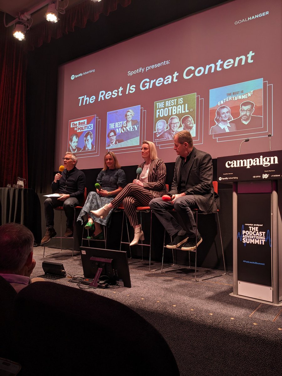 AdamShepherdUK's tweet photo. Highlight of a fantastic day at the #PodcastAdSummit - a live mashup from @GoalhangerPods! https://t.co/tyOybVQfJZ