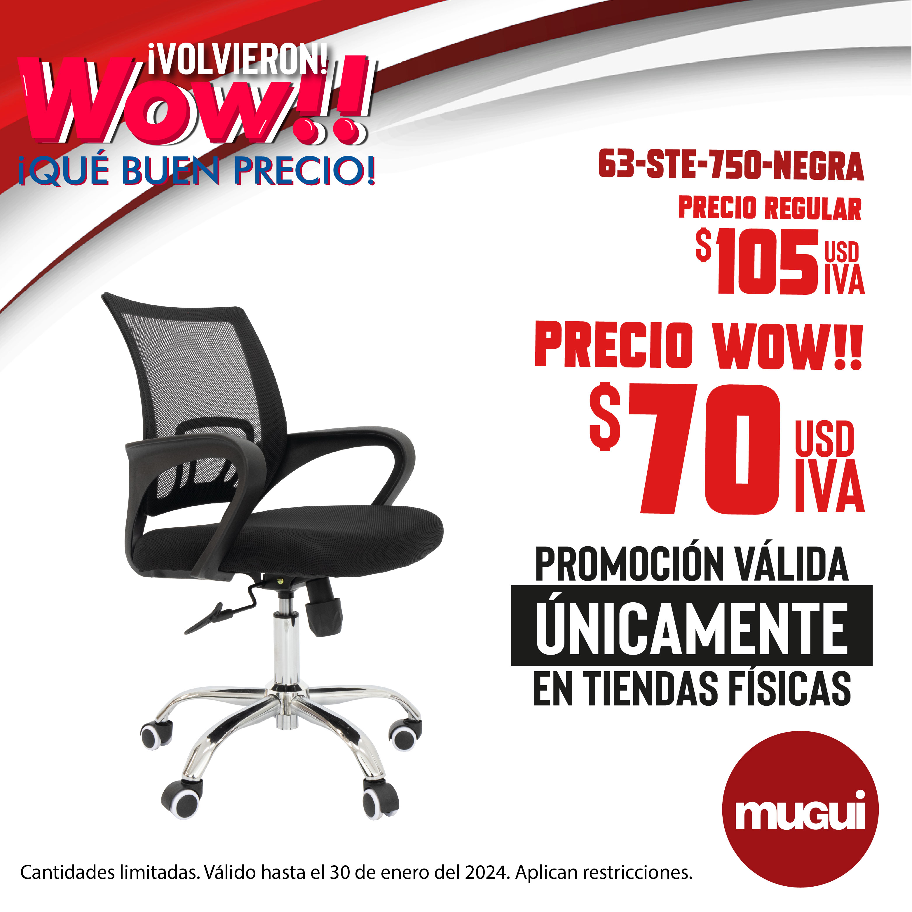 Tu silla de oficina ideal — Muebles de Oficina Mugui S.A.