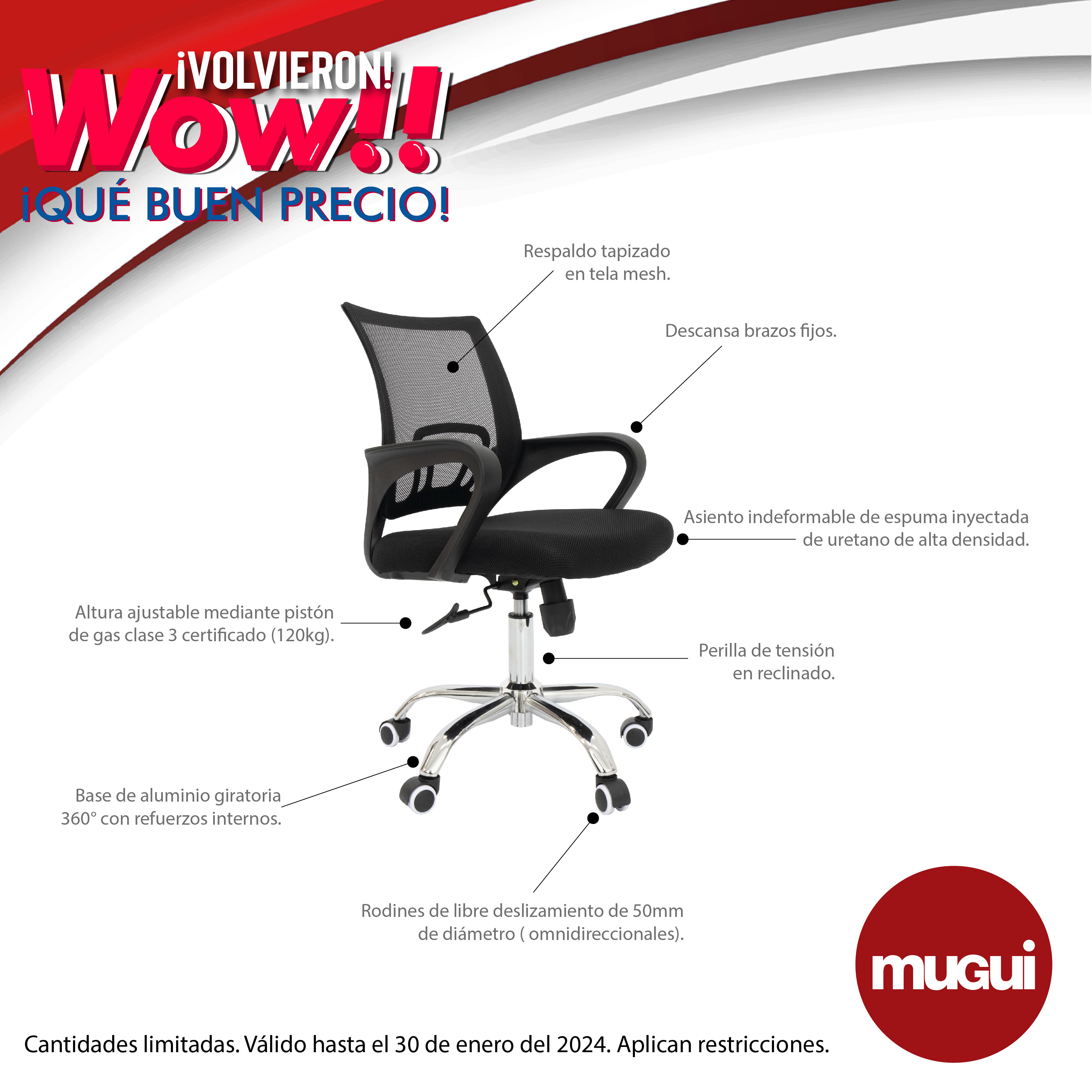 Tu silla de oficina ideal — Muebles de Oficina Mugui S.A.