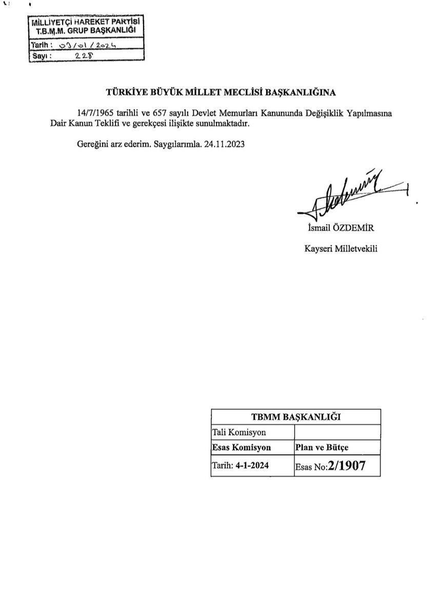 2018 Cumhur İttifakı Seçim Beyannamesinde 27. Yasama dönemi taahhütleri başlığı altında Mühendislere verilmiş fakat gerçekleştirilmemiş sözler var.

28.Yasama Döneminde MHP tarafından kamu mühendisleri ile ilgili meclise sunulan kanun tekliflerinin(EsasNo:2/1858, 2/1907) yerel