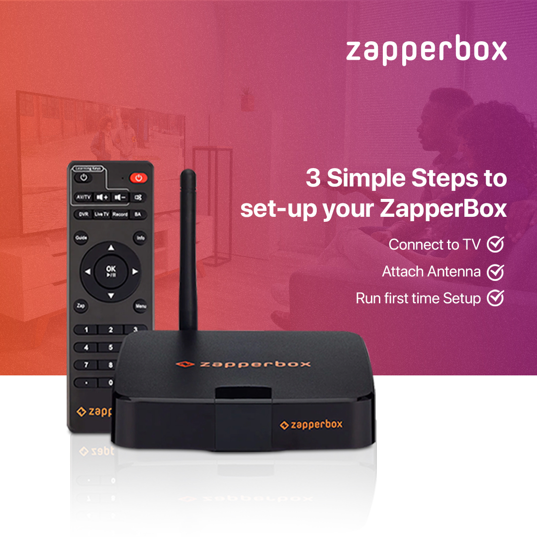 BoxZapper's tweet image. Set up your ZapperBox effortlessly in 3 easy steps! 
Connect to the TV, attach the antenna, and run &quot;First Time Setup.&quot; That&apos;s it! You are ready to enjoy free TV!🎉✨ 

#ZapperBox #easySetUp #digitaltv #nextGentv #atsc3 #dvr