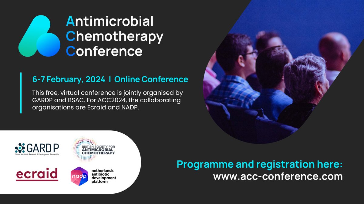 gardp_amr's tweet image. 📅 6 &amp;amp; 7 February 2024

#ACC2024 is just around the corner! Join us for discussions with leading experts in antimicrobial R&amp;amp;D.

Register today for free 👇
acc-conference.com

With @Ecraid @BSACandJAC @NADP_AMR
#ACC2024 #AMR