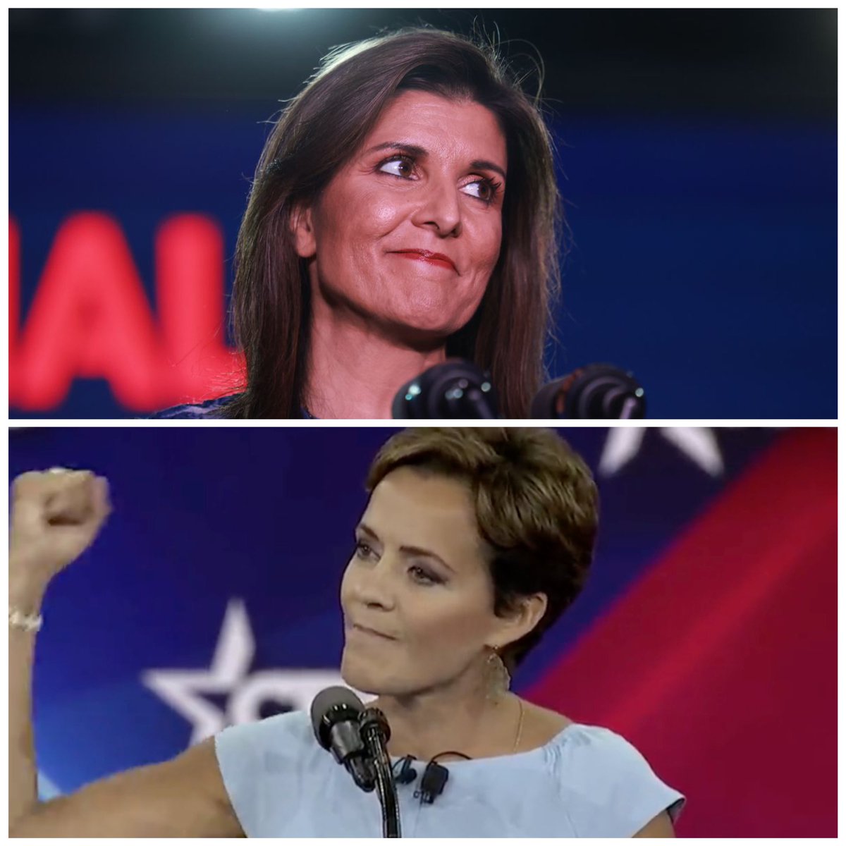 leslibless's tweet image. Both were offered to be ‘bought-off.’ 

Nikki Haley eagerly took the money. 

Kari Lake said ‘F OFF!’