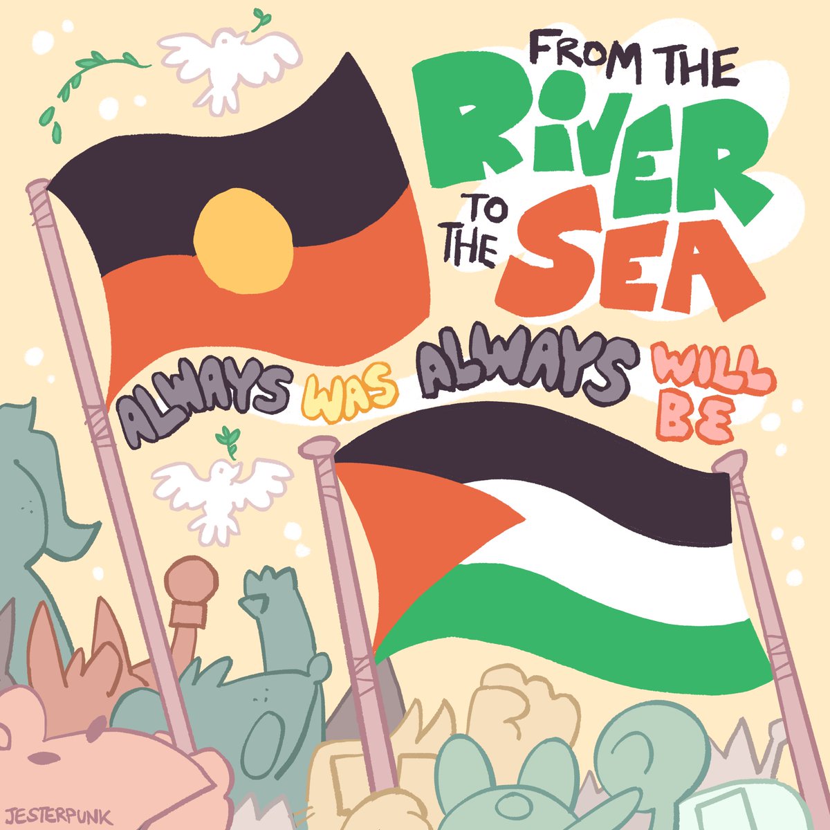 🕊️  you do not get to enjoy my art without knowing what I support, and you do not get to ignore my politics as an inherent part of my art. no one is free until everyone is free 🖤💛❤️🇵🇸 #palestine #gaza #invasionday #blaklivesmatter #abolishaustraliaday