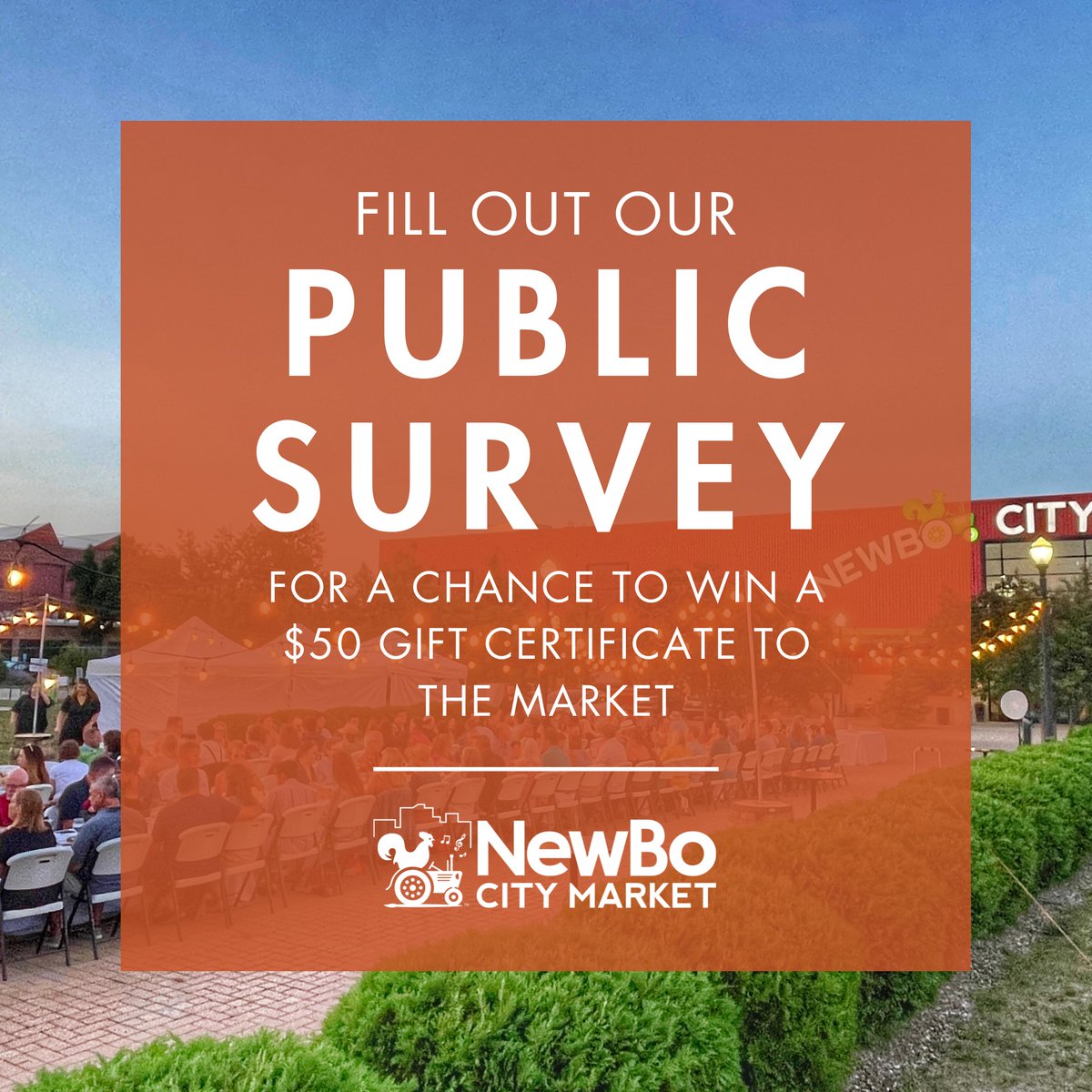 We want to hear from you! Help provide feedback about NewBo City Market in our 2024 public survey and be entered to win a $50 gift certificate to the Market! It only takes a few minutes to complete, and it's free to enter.

Fill out the survey below ⬇️
tinyurl.com/NBCM-2024-Surv…