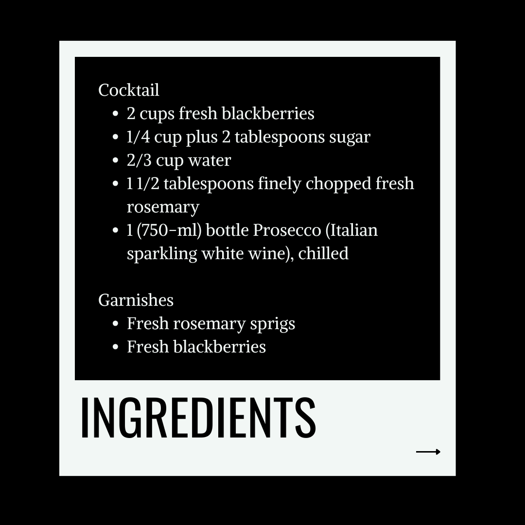 SoffiaWardy's tweet photo. **Introducing "Recipe of the Week"! **

Every week, I'll be sharing a delicious creation to tantalize your taste buds .This week's is a Blackberry &amp; Rosemary Fizz that's bursting with sweet berry goodness and herbal intrigue, topped with bubbly Prosecco for a touch of elegance. https://t.co/ok4zhRogxx