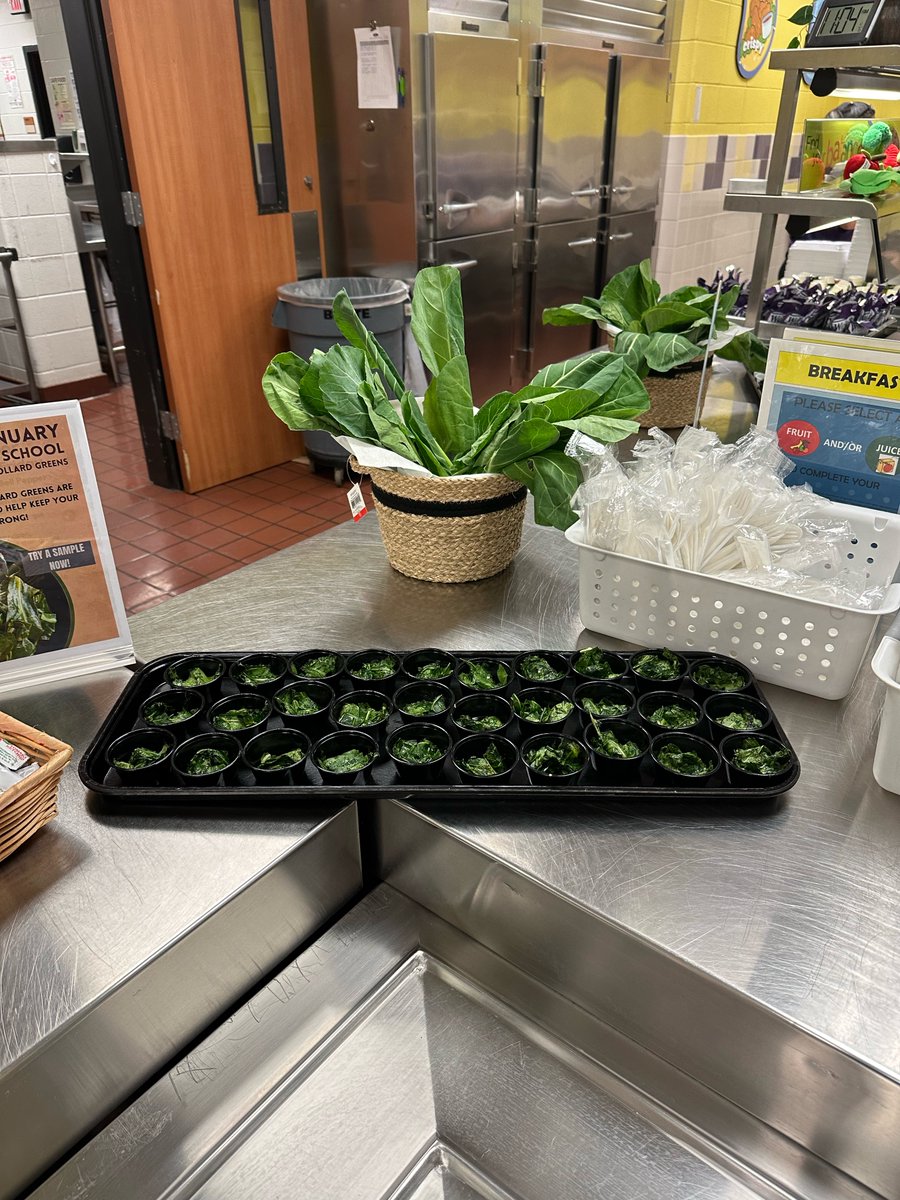 aldinecafe's tweet image. Our January Farm to School promotion was a success today! At all of our primary campuses, students enjoyed steamed collard greens! We received fantastic feedback from our managers! #myaldine #aldinerising #becausekids💚