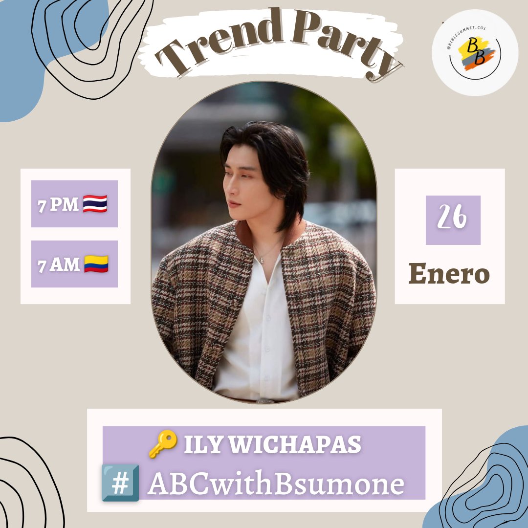 BibleSummet_Col's tweet image. —Party alert!!! 🥳

Por favor únete y hagamos trend por Bible. 🖤

🔑ILY WICHAPAS 
#️⃣ ABCwithBsumone
(Acrósticos para Bible)
📅 Enero 26 (Mañana ‼️)
⏰ 7:00 Am 🇨🇴 | 7:00 Pm 🇹🇭

{#BibleWichapas #bsumone @biblesumett }
