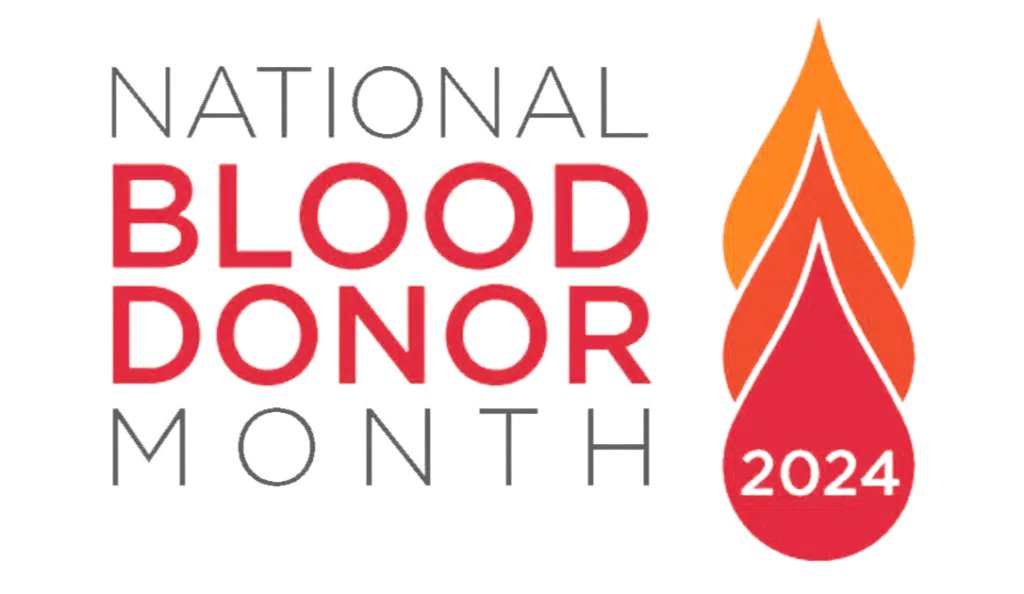 It's National Blood Donor Month! Did you know one donation can save up to three lives? Help spread awareness by encouraging friends and family to roll up their sleeves and donate. Schedule your donation appointment at a local blood bank today. #NationalBloodDonorMonth