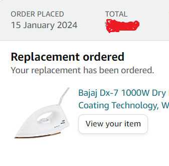 SwapnilBangare's tweet photo. @amazon @amazonIN @jagograhakjago I have placed a replacement request for the order which i received in damaged condition. It was supposed to be delivered on 25/1/2024, but worst thing happened the delivery person didn't called me. After waiting for some time, I checked the app https://t.co/0rKLC6R2o2