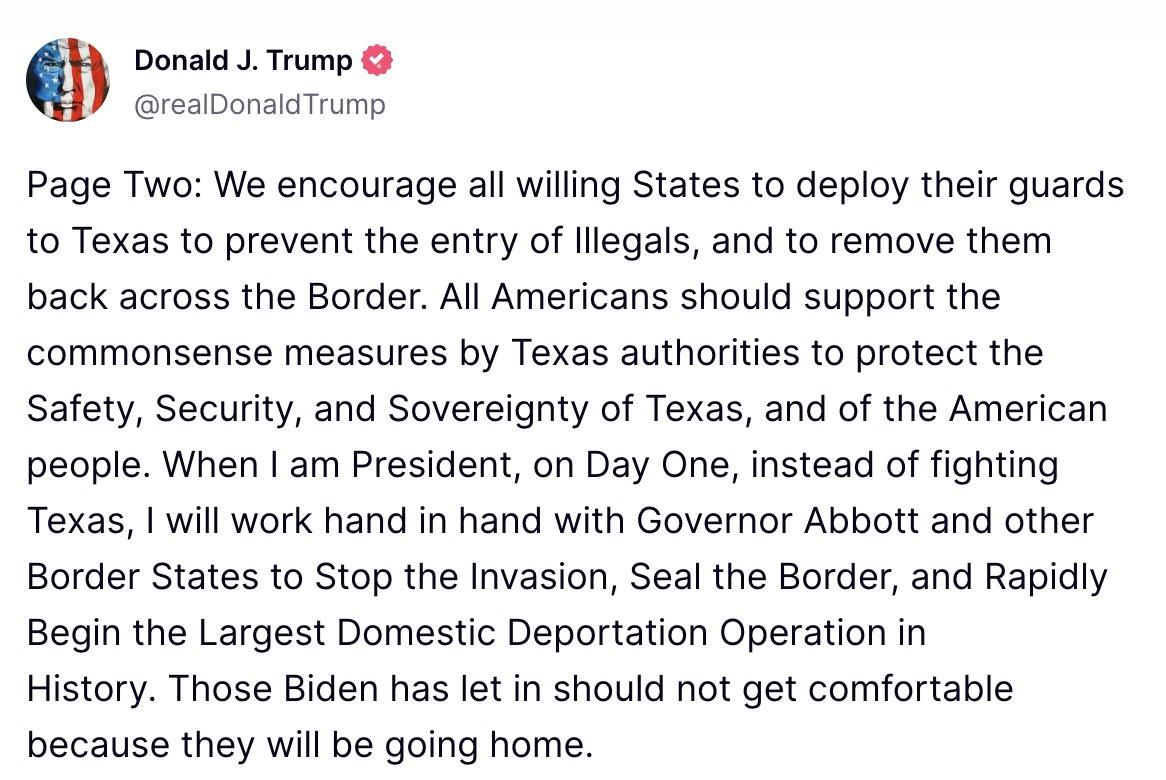 🚨President Trump Statement on Biden's Border Crisis 2/2