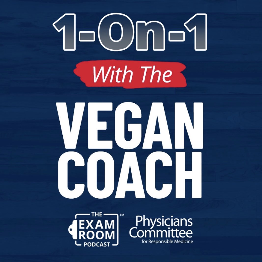 PCRM's tweet photo. Joseph Blair, "The Vegan Coach" with the Washington Wizards, joins Chuck Carroll on The Exam Room Podcast! 

Catch the episode whenever you listen to your podcasts, or watch the full episode on YouTube:
https://t.co/Ka0M4HabxL https://t.co/lhgDSWmEoY