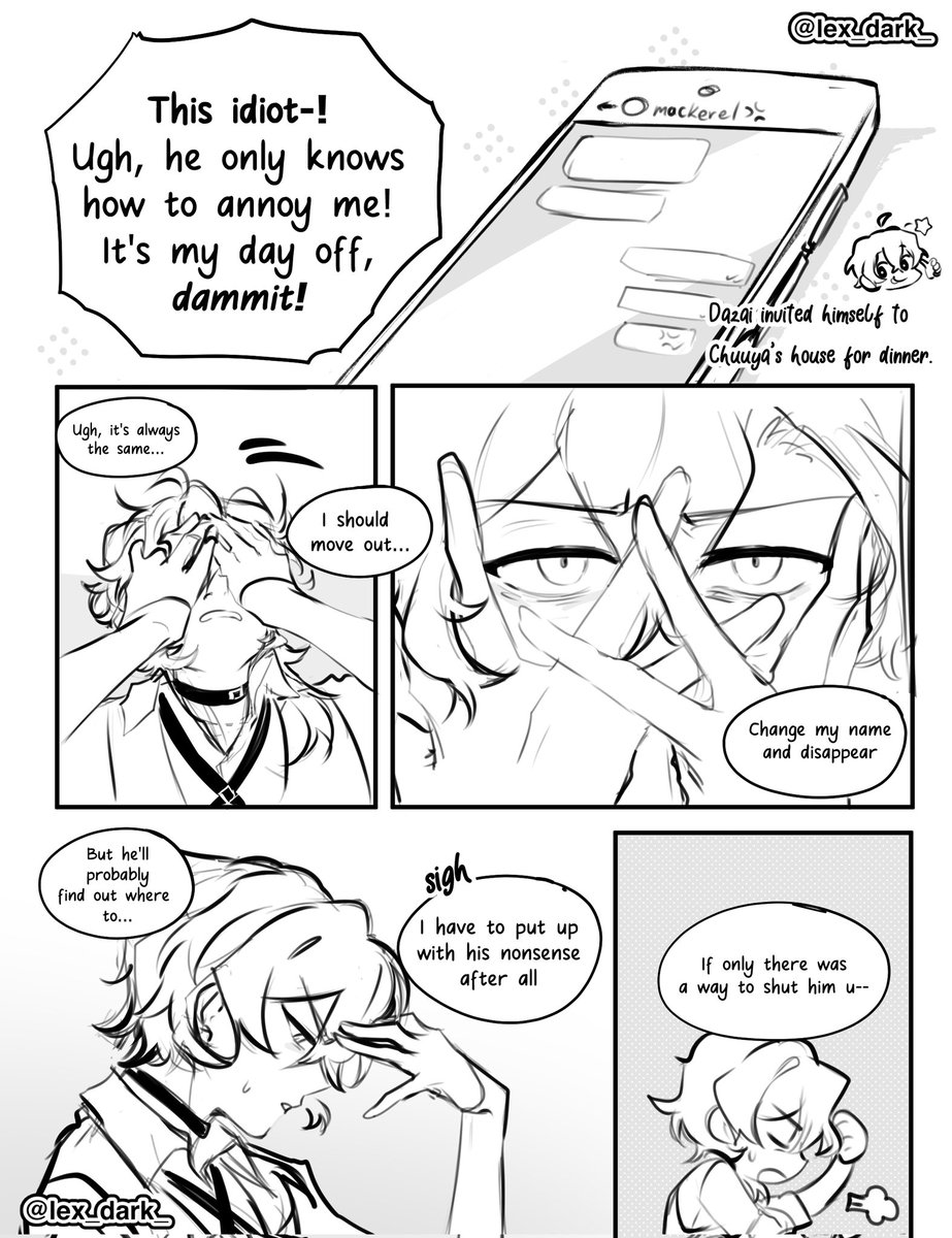 lex_dark_'s tweet photo. Chuuya's plan ✦  #中太 

(1/3) https://t.co/e694XmRU81