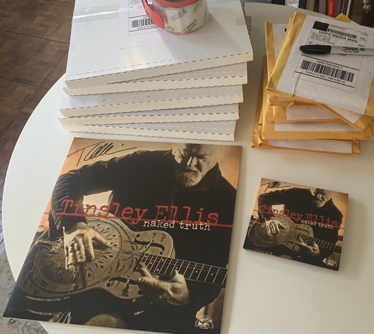 Mailing has started!! Order signed “Naked Truth” CD’s and Gold Metallic LP’s at tinsleyellis.com and also check out all the tour dates. This is an album of my acoustic Sunday Mornin Coffee Songs!