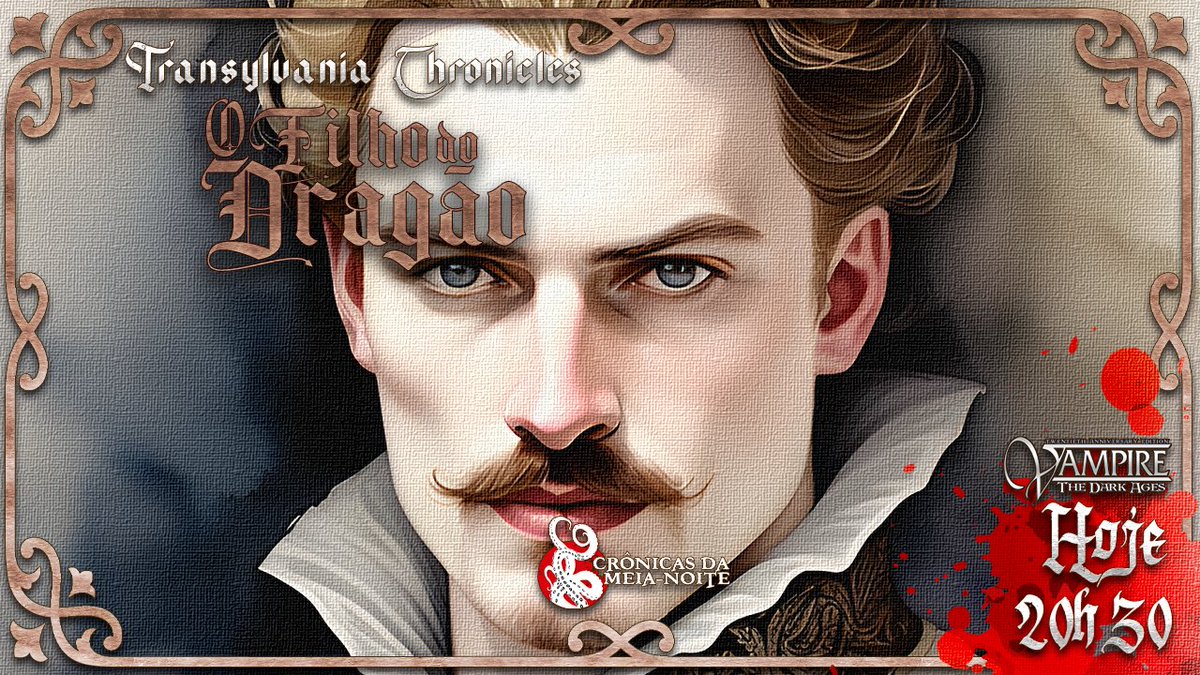 CMNRPG's tweet image. 🎲Transylvania Chronicles - Sessão 62🎲
Um acordo foi firmado com a assamita Nadira, e a vida do Príncipe de Hamburgo foi o preço. Será que a Confraria será capaz de dar cabo do supostamente monstruoso Príncipe de Hamburgo?
#Vampirethemasquerade #worldofdakness