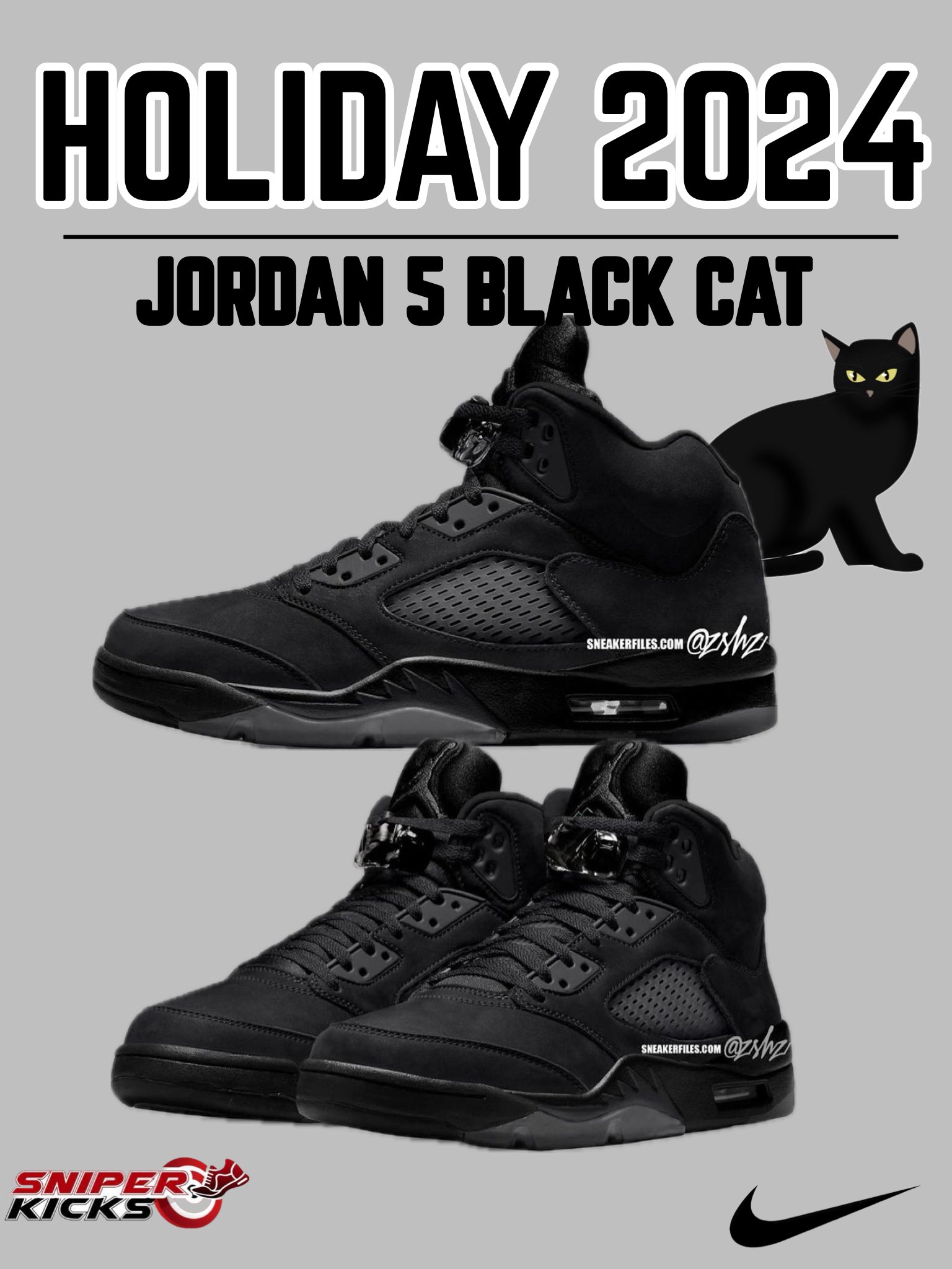 Jordan 5 black cat outlet