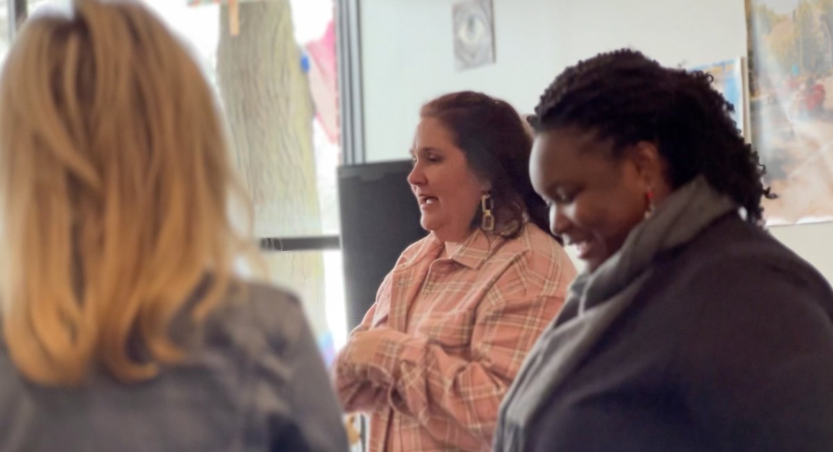 Grateful for Erin Persons' visit from Freddie Mac! 🤝 Big shout-out to all community developers discussing affordable housing in Omaha. 

Together, we make a difference! 🏡💙 
#CommunityDevelopment #AffordableHousing