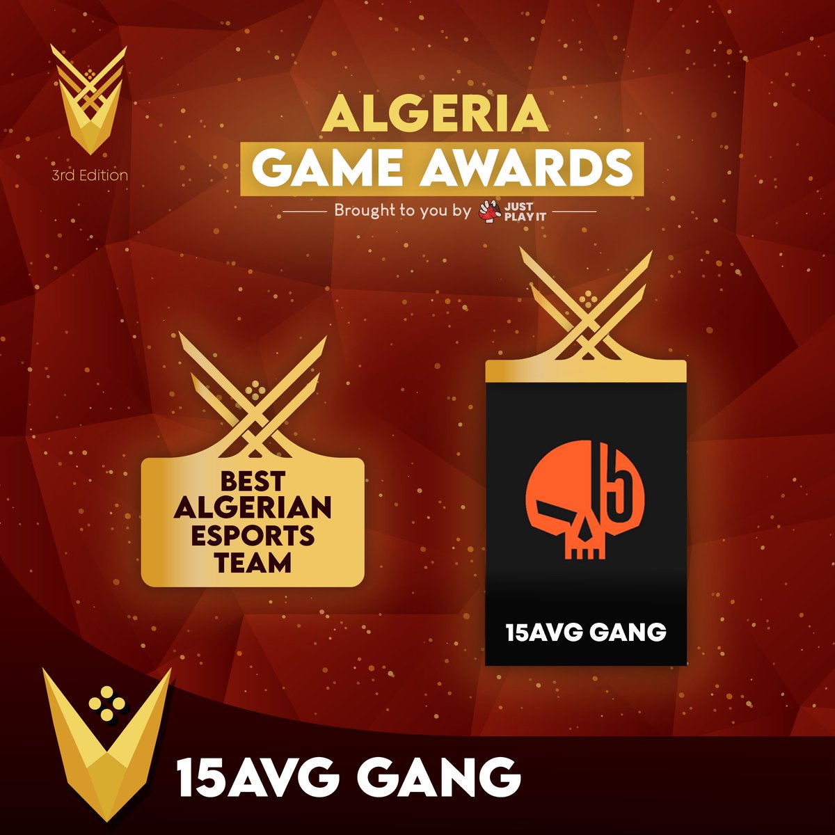 🔴 جائزة أفضل فريق رياضات إلكترونية جزائري لسنة 2023 من نصيب 15AVG Gang .

Congratulations <a href="/15_average/">15 Average Gaming 🇩🇿🇵🇸</a> 🎉