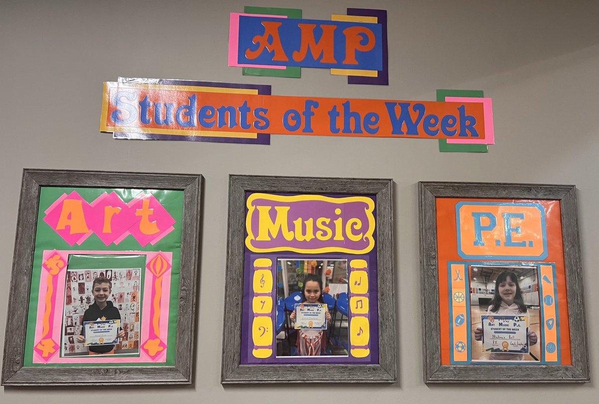 Congratulations to our AMP Students of the Week, Bennett, Evelynn, and Mackenzie! #ReinhardtAMP #TeamReinhardt