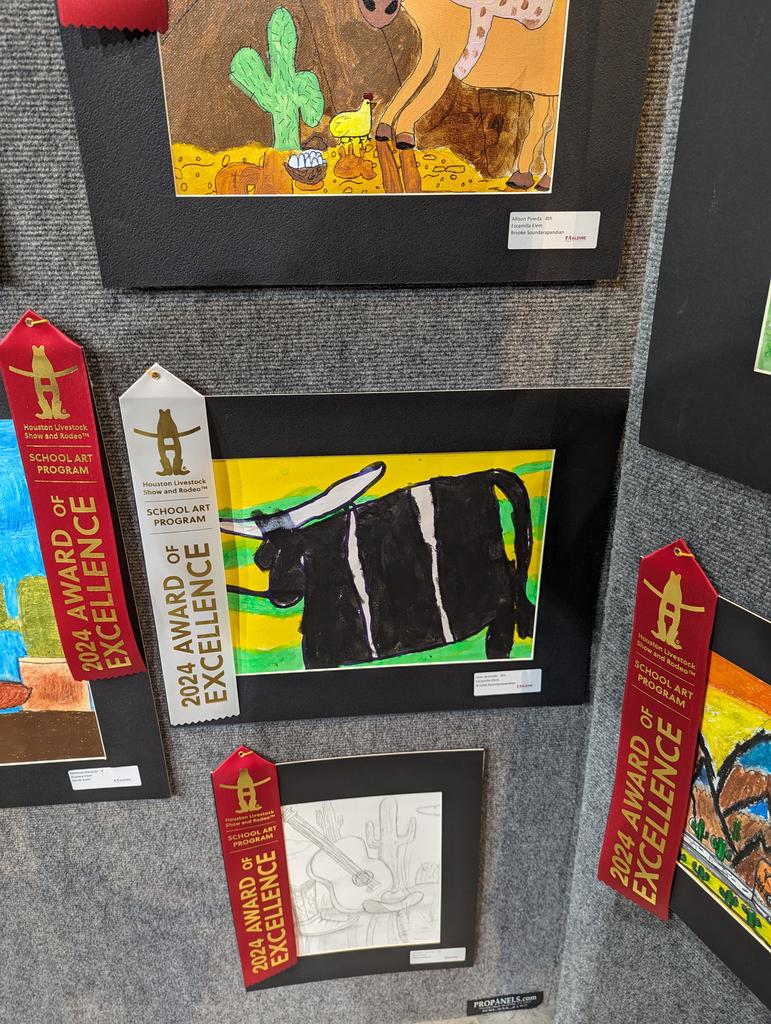 Brady_Escamilla's tweet photo. Congratulations to Juan!  His artwork was exhibited at Aldine Houston Livestock Show and Rodeo!  Way to go! @brbehaveng @aldinesped @Escamilla_AISD https://t.co/Tjyf0Ysk5F
