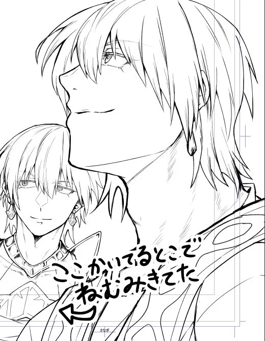 見えなくなるとこまで楽しんで描いてるから進捗がやばい 