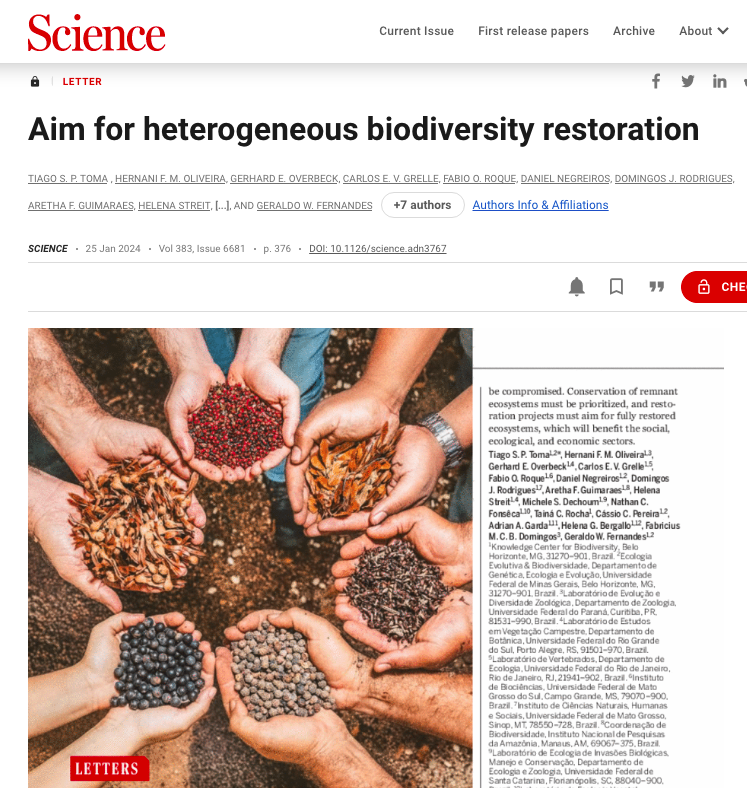 New paper out! #restoration #biodiversity #tropics #forests #plants science.org/doi/10.1126/sc…