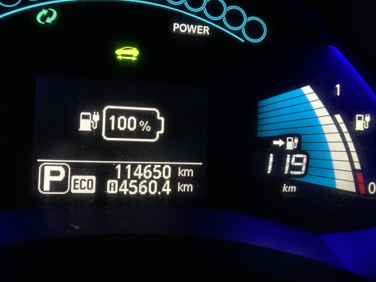 hikari_paranoia's tweet photo. うち-3℃らしい。
嫁ちゃんの車も寒すぎて航続可能距離がついに2桁。
買い替え検討だなぁ。
電気自動車は、寒さに弱いです。
なお、エアコン切ったら119kmになったから、エアコンも頑張ってんだなと。
#リーフ
#ZE0 https://t.co/ThUGHArwpB