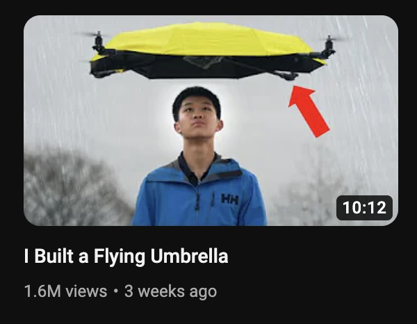 YoutubeOutliers's tweet photo. "I Built 'X' Concept"   

is such a hack in the YouTube space.    

Find a crazy futuristic invention idea    

And make a video showing the story/struggle to build it. https://t.co/PXeCBOGo8G