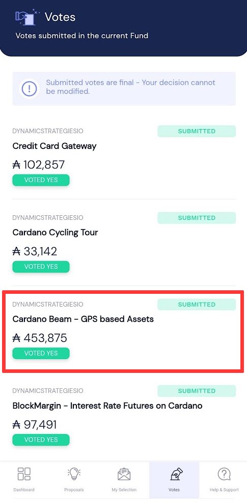 Vote for us in the latest Fund 11 Catalyst round 🎉

The company behind Cardano Beam has a 100% track record of delivering on previous proposals 💯