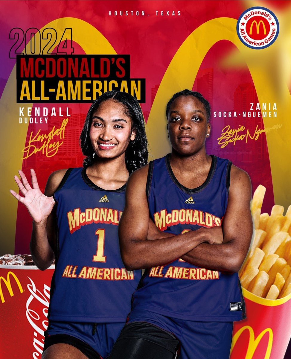 🏀 Congratulations, Kendall Dudley ‘24 and Zania Socka-Nguemen ‘24, on being selected as McDonald’s All-Americans! 🦊 #GoQuakers #CultureWins