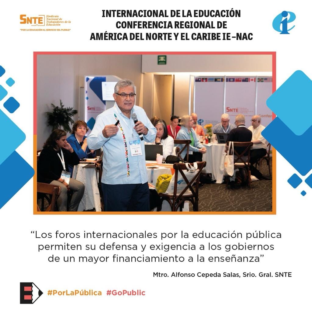 #PorLaPública ✏️
#GoPublic 📝

#NACConference ☑️
#SNTE 📚 @eduint 🌏 @intEducacion 🌎