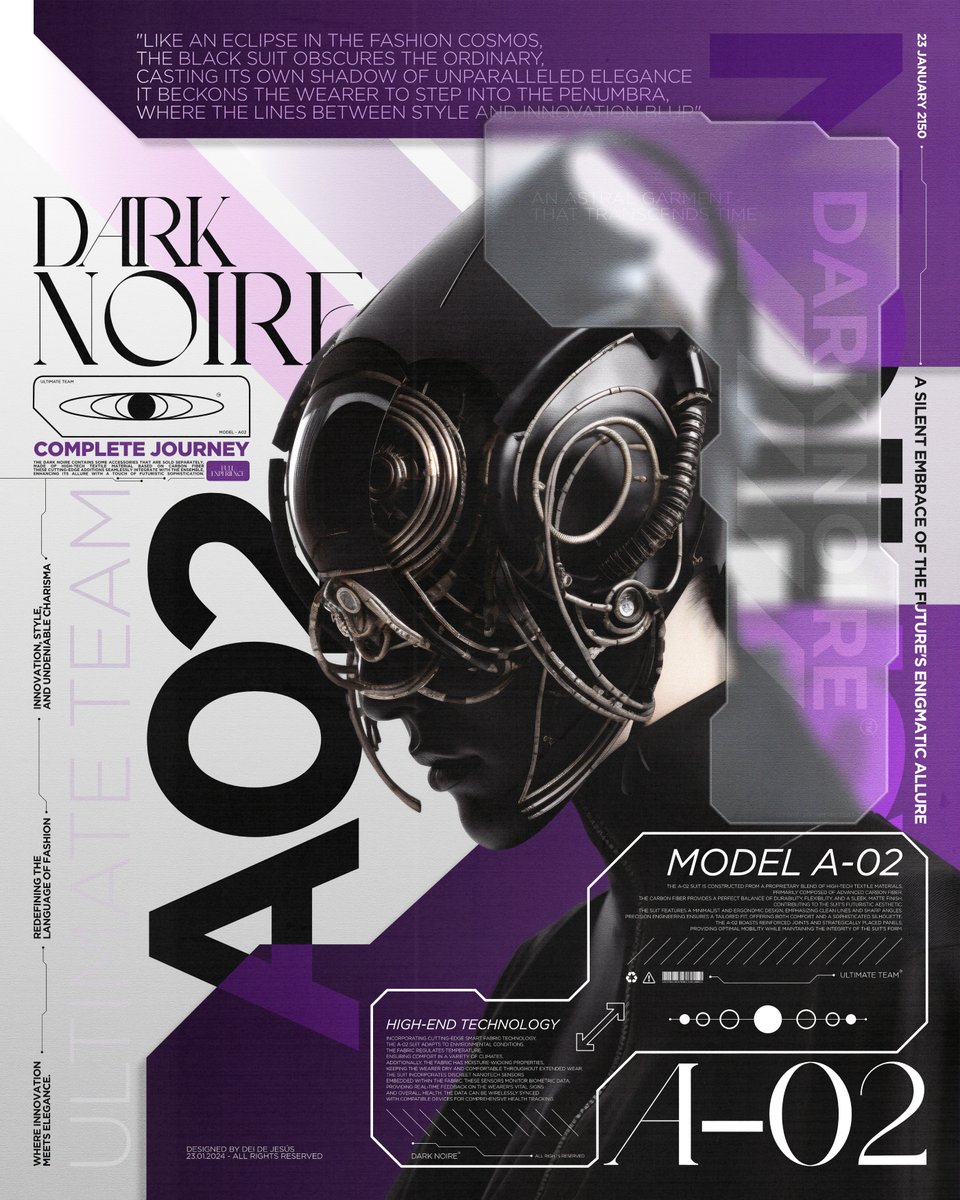 230124 - DARK NOIRE
Futuristic Fashion Magazine Prototype
AFP + PS
#Y2K #futureart #posterdesign