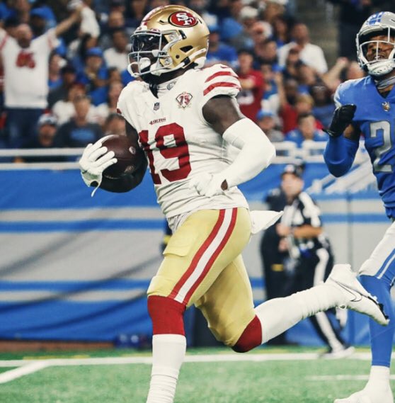49ersSportsTalk's tweet image. #49ers WR Deebo Samuel at practice is dancing, doing handshakes with his teammates and is all smiles. 

This is a sign of a player knowing he will play on Sunday in the NFC Championship Vs #Lions.