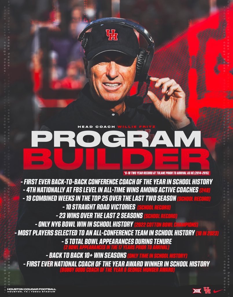 𝗣𝗥𝗢𝗚𝗥𝗔𝗠 𝗕𝗨𝗜𝗟𝗗𝗘𝗥 @CoachWEFritz #GoCoogs