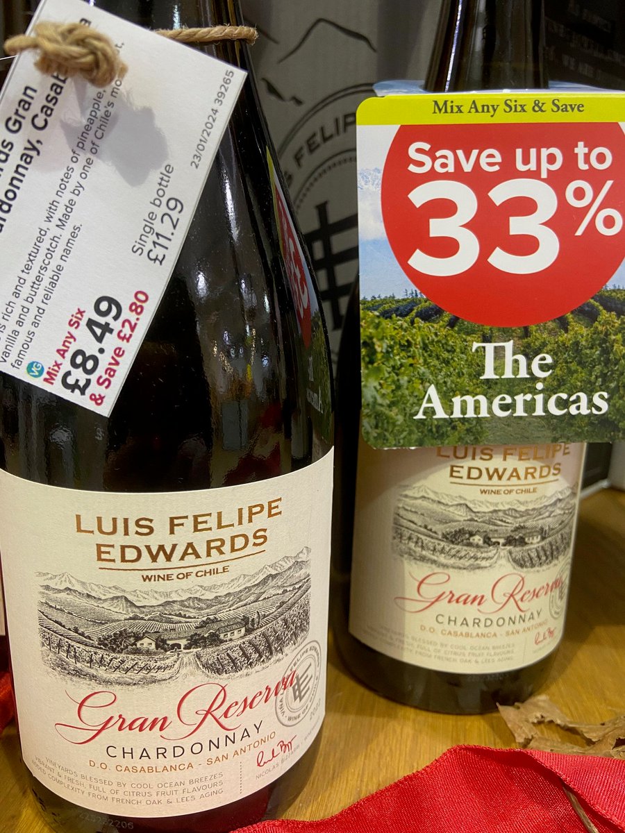 The fantastic Luis Felipe Edwards Gran Reserva Chardonnay 2021/22. Mix 6*: £8.49 - Single Bottle: £11.29 🍷#cambridge#majesticwine#royston#huntingdon#saffronwalden#stives#weekendwine#foodwine#chile#winelovers *pricing as part of a purchase of any 6+ bottles of wine