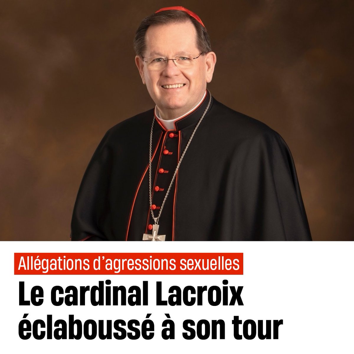 EN RAPPEL | Le cardinal Gérald Cyprien Lacroix est à son tour éclaboussé par des allégations d’agressions sexuelles dans le cadre de l’action collective entreprise contre le Diocèse de Québec.

Lisez l'article ici: journaldemontreal.com/2024/01/25/dio…