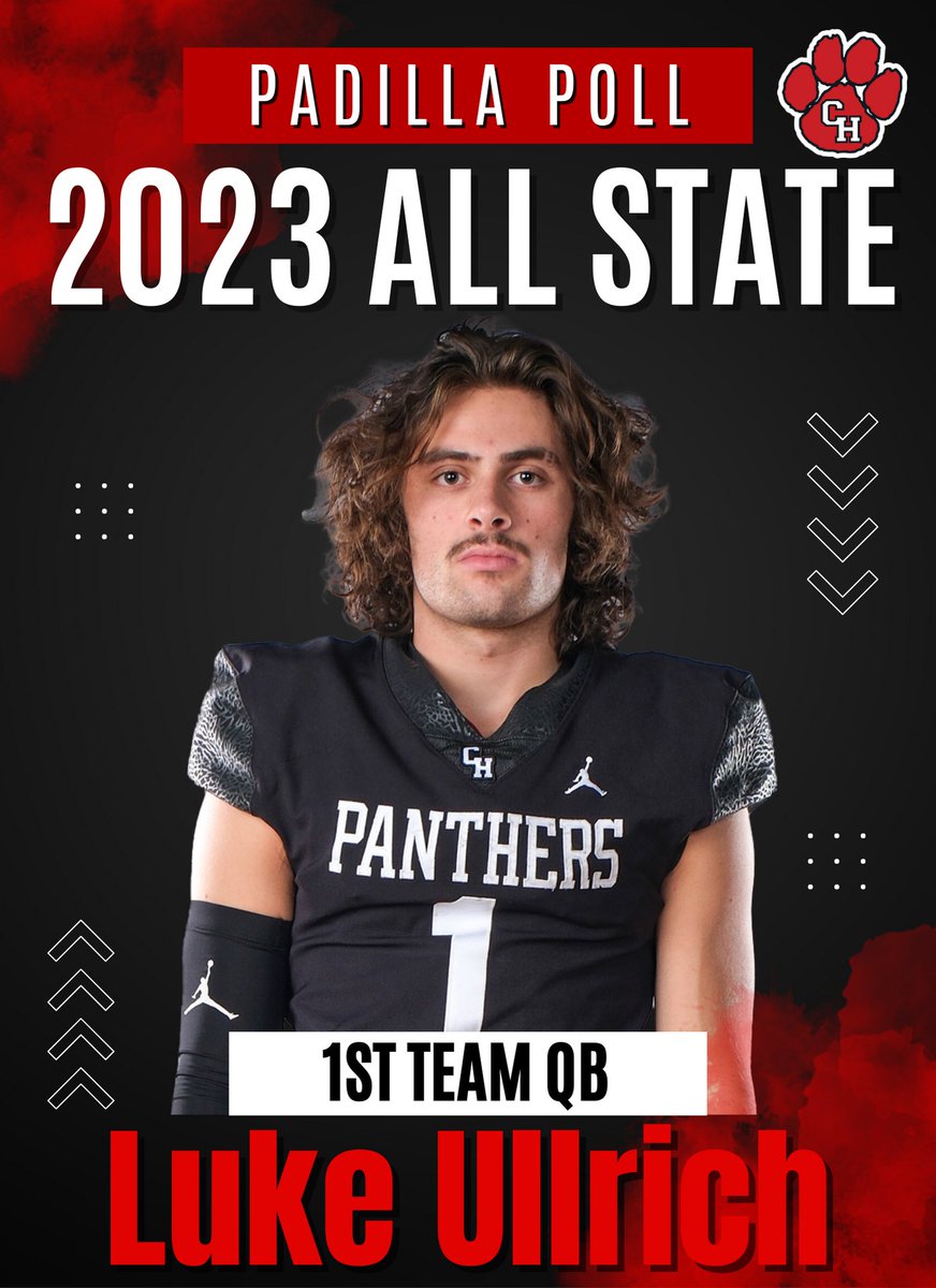 With TEAM success brings individual success!  Congrats <a href="/ullrich_luke/">Luke Ullrich</a>  being named to the <a href="/padillapoll/">Carl Padilla</a> All-State Team.
Go Panthers!!