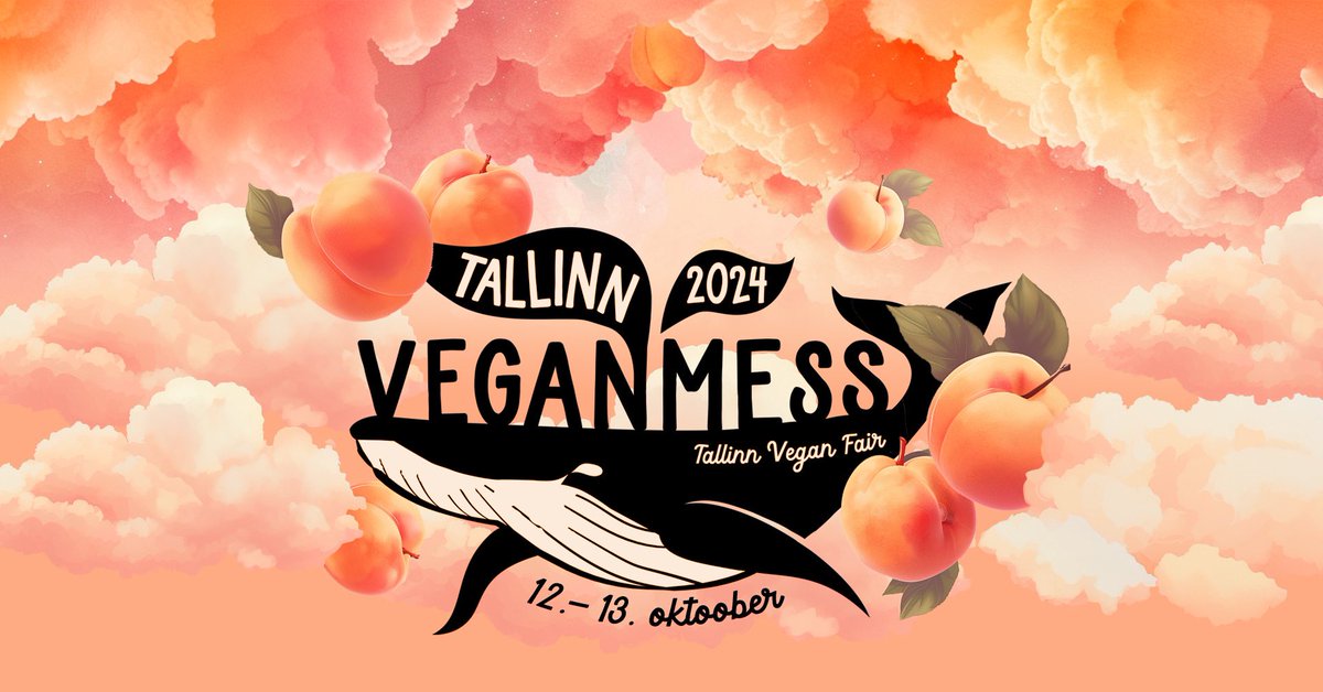 taimetoidumess's tweet photo. 🍑 Save the date! 🍑 The 14th Veganmess / Tallinn Vegan Fair 2024 is on 12-13 October @KultuuriKatel in Tallinn! Stay tuned! 🐋 #vegan #Veganuary #visittallinn #veganfair #veganmess https://t.co/TlLbgYq9U2