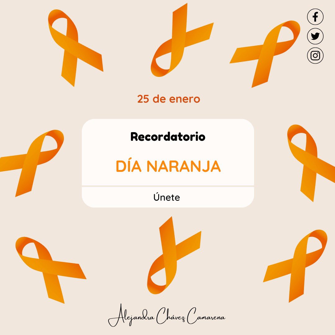 🎗️Como cada mes, me uno a las acciones para visibilizar y erradicar la violencia que sufren mujeres y niñas. ¡Únete! #DíaNaranja