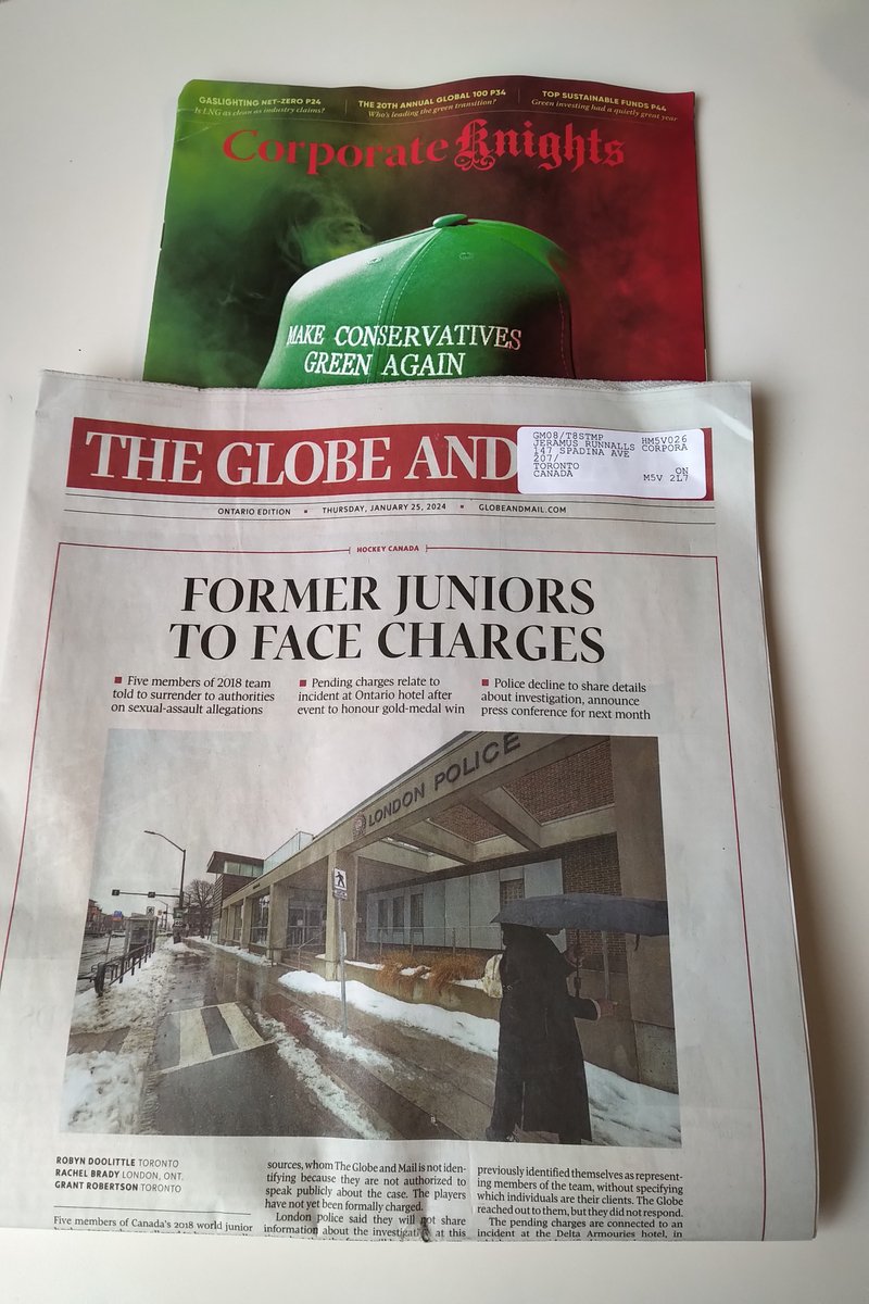 A nice @corporateknight treat in today's @globeandmail . Check out the cover story on making conservatives green again with thoughtful contributions from @Scott_Gilmore , @ZacGoldsmith , and @DC_Hartman corporateknights.com/issues/2024-01…